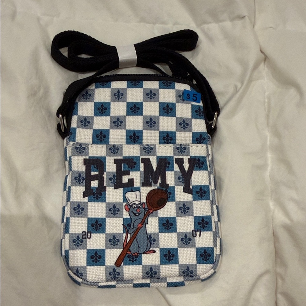 Remy Blue Checkered Crossbody Bag